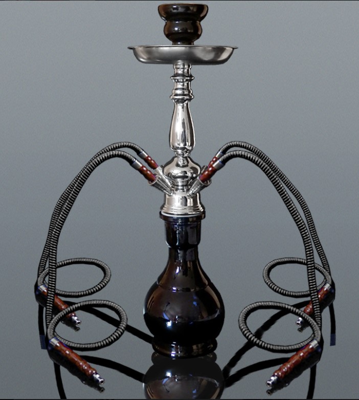 Hookah fekete vízipipa 4 csöves 49 cm